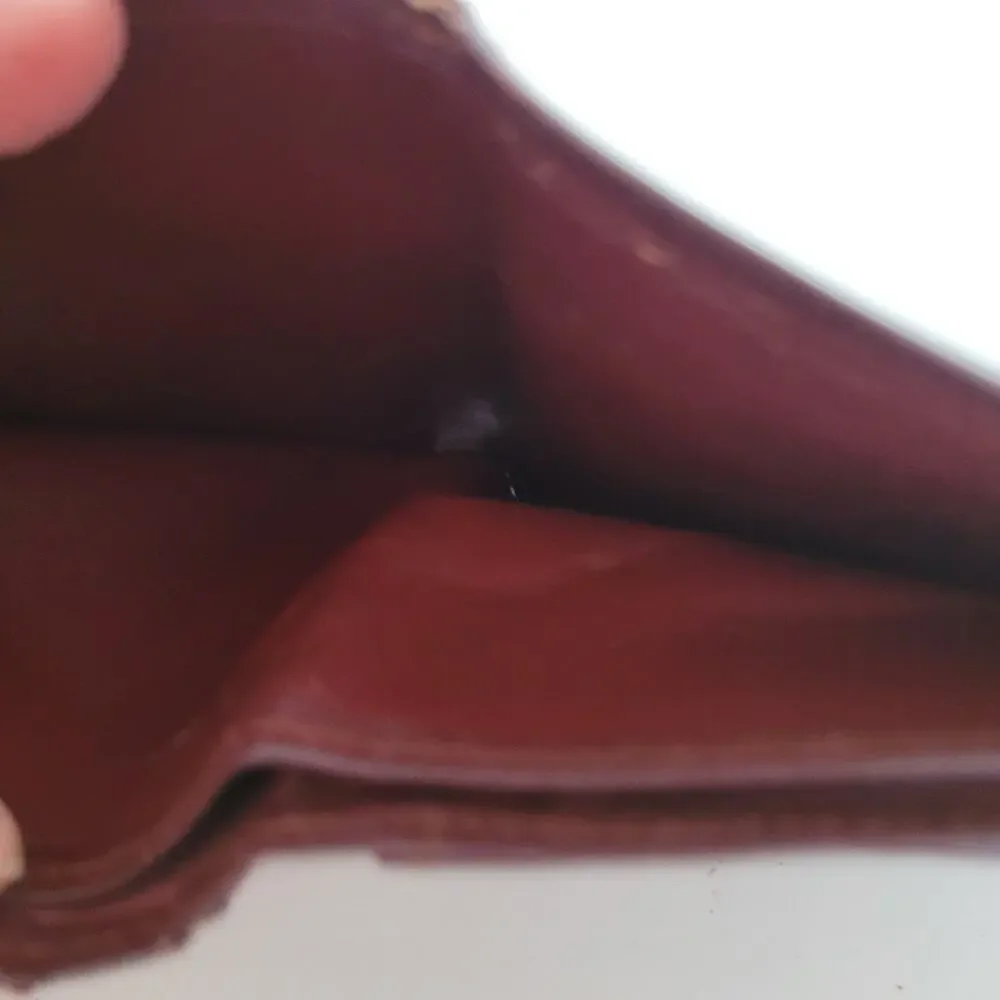 Must De Cartier Men's Bifold Leather Bordeaux‎ Red Wallet Medium Retro Bill Fair